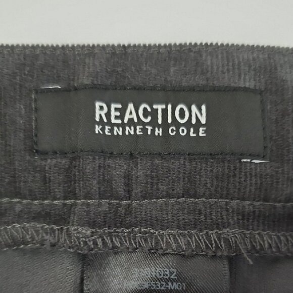 Kenneth Cole Reaction Women's Corduroy Pants Charcoal Grey Stretch Size 8 - Picture 12 of 15